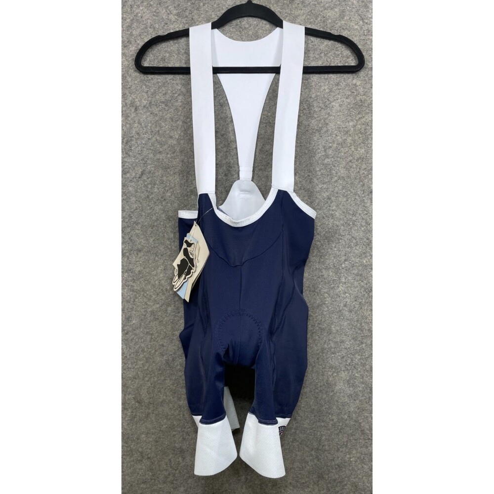 Safetti Cycling Bib Shorts Womens M Navy Blue White Bib Padded Performance New